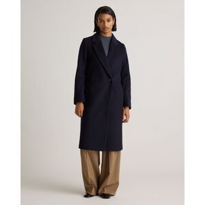 Quince NWT Navy Women's Italian Wool Single Breasted Coat Size Large
